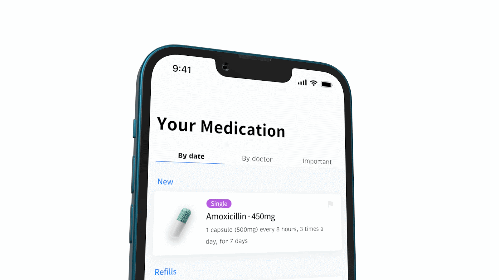 A screenshot of a look into each medication