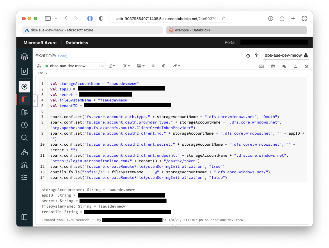 Databricks account configuration