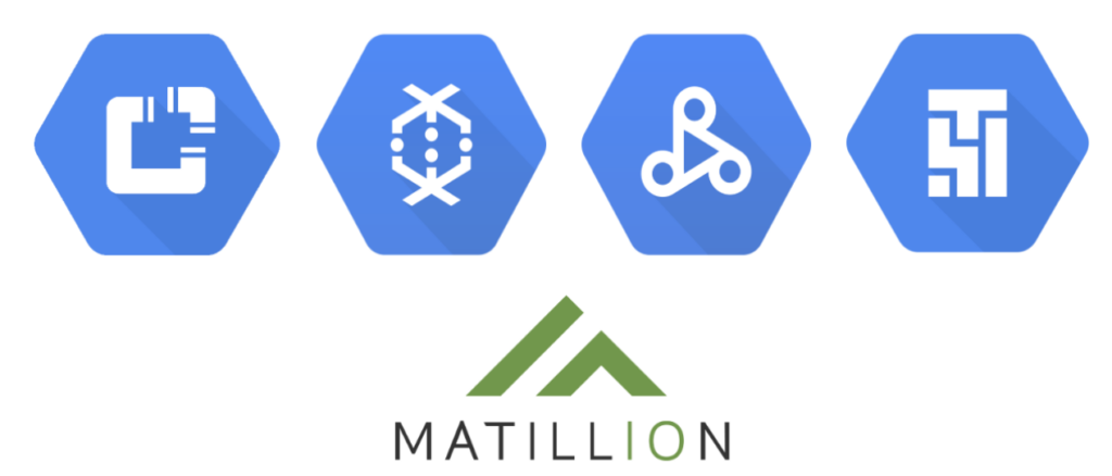 Google Cloud Data Fusion and Matillion logos