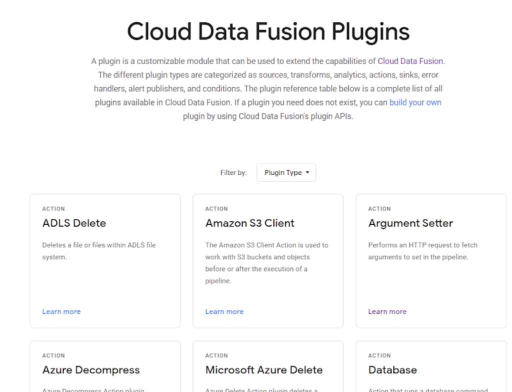 Google Cloud Data Fusion comparison with existing solutions