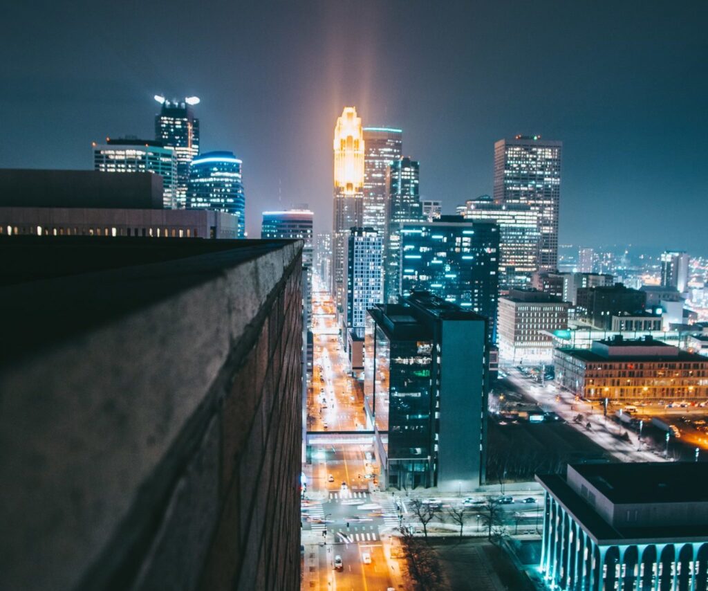 City night skyline