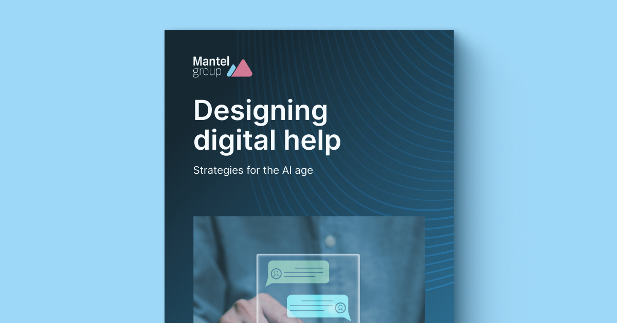 Designing digital help cover page on blue background